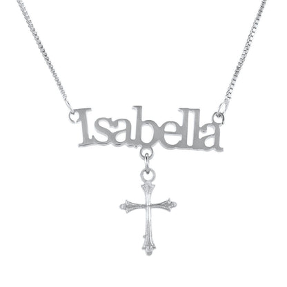 Personalized Cross Pendant Necklace